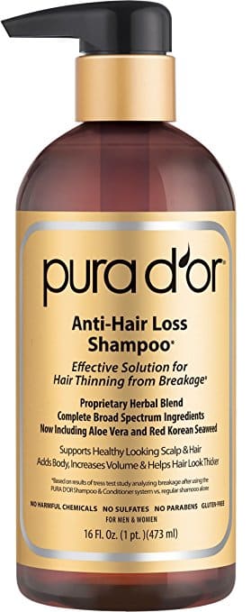 PURA D OR Anti-Hair Loss Premium Organic Argan Oil Shampoo