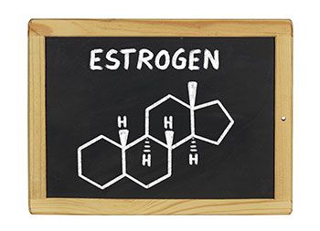 Chemical structure diagram of estradiol, the estrogen that aromatase produces from testosterone