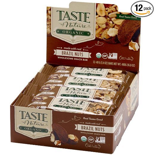 Taste of Nature Organic Snack Bars, Brazil Nut - Brazil Nuts Testosterone