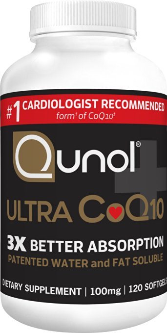 Qunol Ultra CoQ10, 300% Better Absorption, Patented Water and Fat Soluble