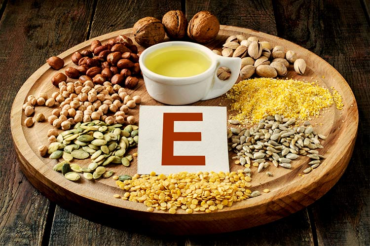 Vitamin E softgel capsules, used as a mild prolactin-modulating antioxidant