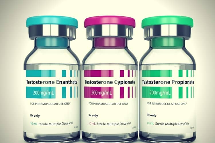 3d render of testosterone injection vials 3d render of testosterone injection vials