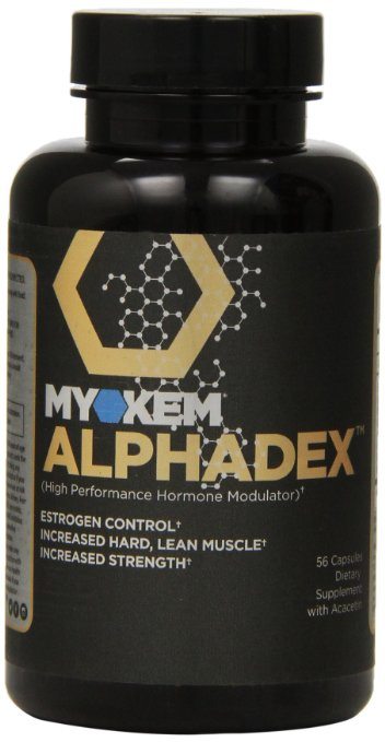 Myokem Alphadex — hormone optimisation stack with aromatase inhibition, ashwagandha and resveratrol