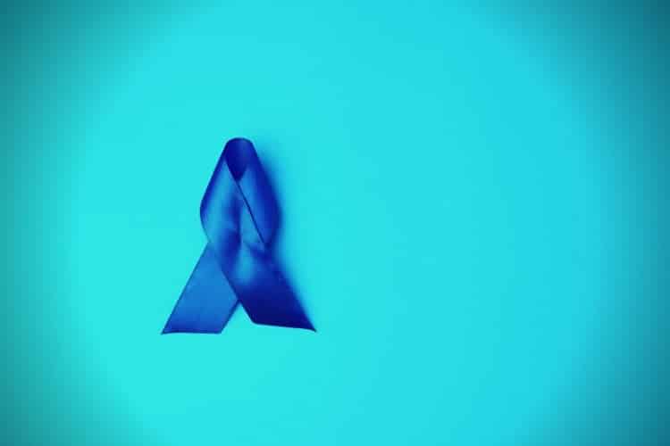 Blue awareness ribbon Blue awareness ribbon