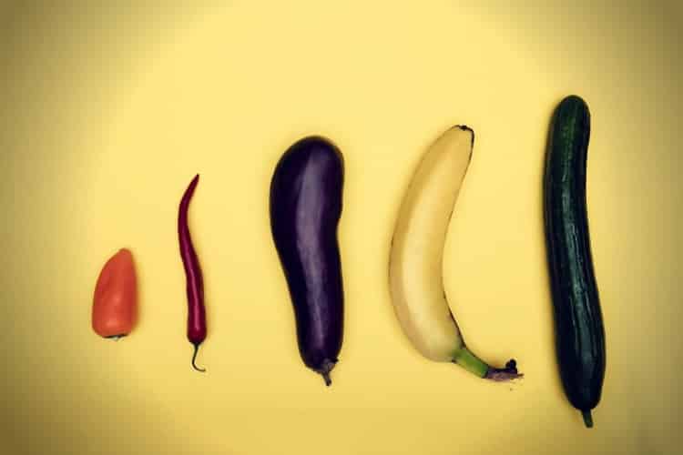 Foods in different sizes