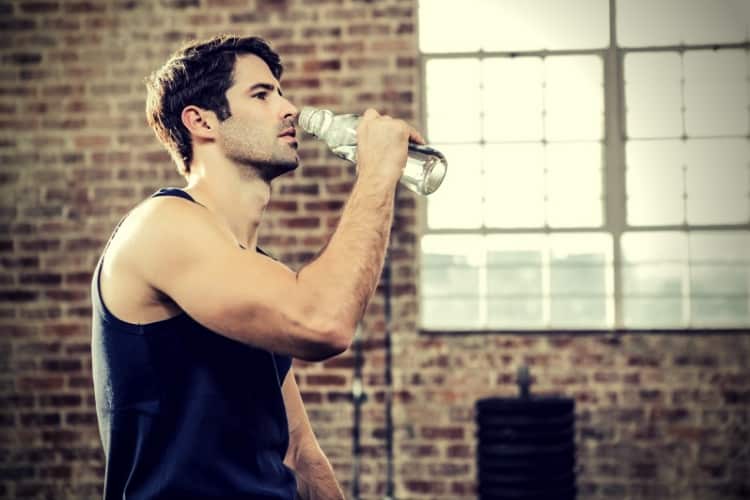 Man drinking water