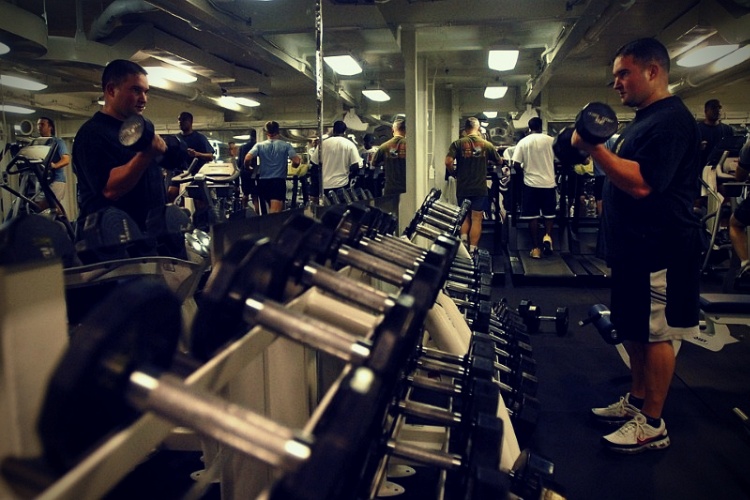 Man in a gym room Man in a gym room