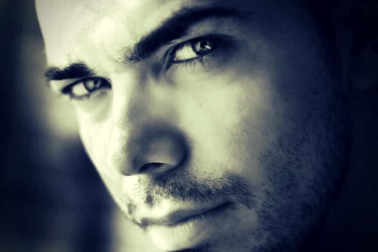 Man looking eyes portrait