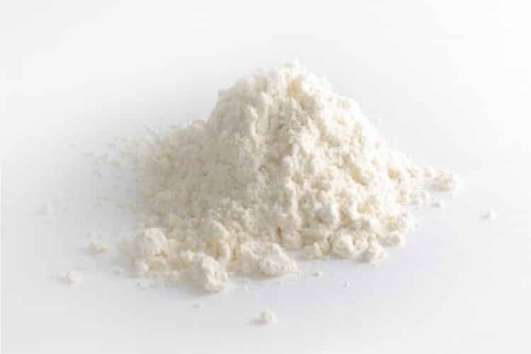 White powder on white