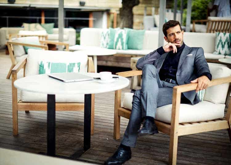 a decent man sitting like a pro