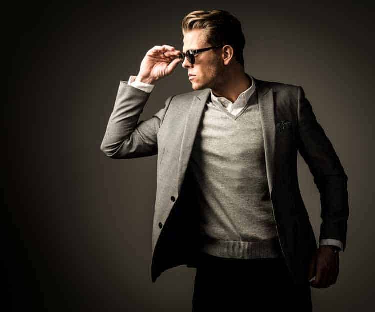 a man with shade looking to the right