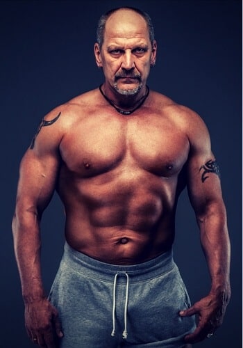 muscular old man