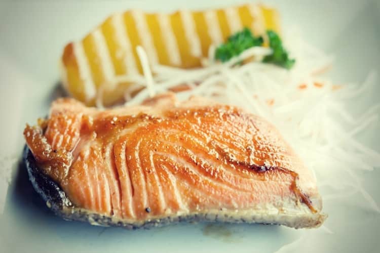 salmon steak salmon steak